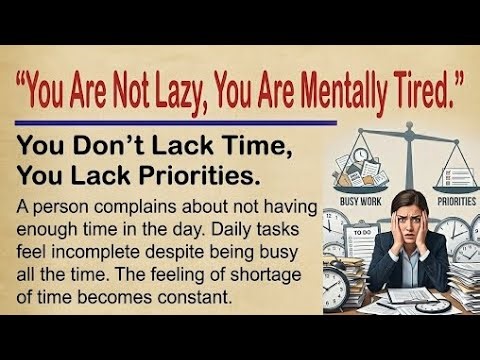 Not Time ,Lack of Priority l Learn English through Stories ✅ l English learning practice