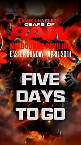 The wait is almost OVER! In just 5 days, we open the gates to Dark Chapters: Gears of Raw—a night of pure mayhem and face-melting raw energy! Ticket link: https://bit.ly.com/gearsofraw | Evolution Events