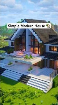 Simple Modern House 🏠 #minecraft