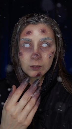Frostbite Makeup Tutorial 🥶❄️ #makeup #frostbite #makeuptutorial #sfxmakeup #creativemakeup