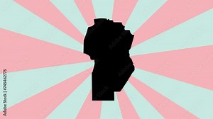 animated video of a map of Cordoba in Spain with a colorful background