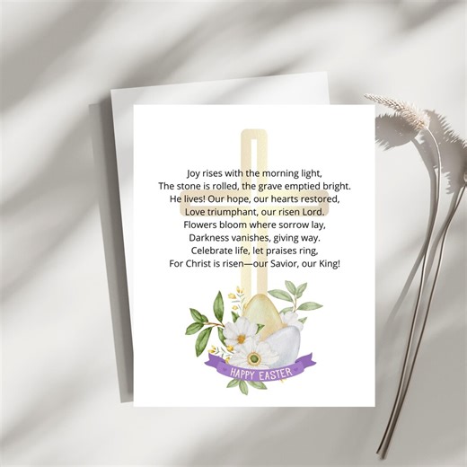 He Lives! Easter Christian Poem Printable | Wall Art | Religious Easter Decor | Instant Download - Etsy