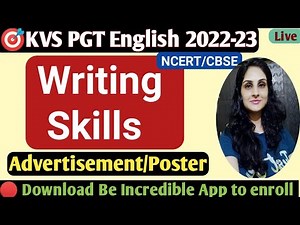 🔴 WRITING SKILLS || 🔴KVS PGT ENGLISH ||🔴 LIVE
