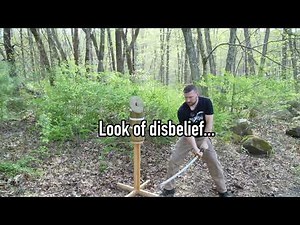 I cut through 7 tatami mats all rolled into one using the Tachi katana by Cold Steel!!