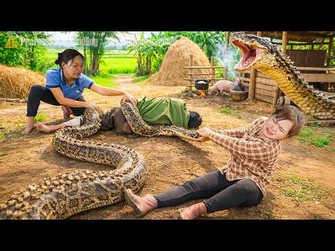 72-Hour Escape - Giant, Mutant Python Attacks Man, Brave Girl Rescues Him