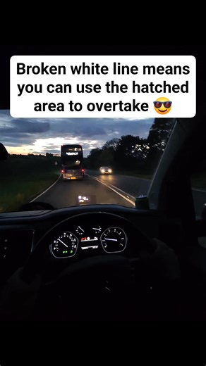 Nicky Masih on Instagram: "Highway code rule 130 Areas of white diagonal stripes or chevrons painted on the road. If the area is bordered by a broken white line, you should not enter the area unless it is necessary and you can see that it is safe to do so. If the area is marked with chevrons and bordered by solid white lines you MUST NOT enter it except in an emergency. #driving #HighwayCode #overtaking"