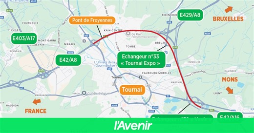 Les travaux de l'autoroute E42/A16 entre Tournai et Vaulx dureront deux mois