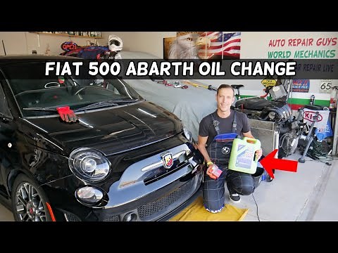 FIAT 500 ABARTH 1.4 OIL CHANGE, HOW TO CHANGE ENGINE OIL AND OIL FILTER