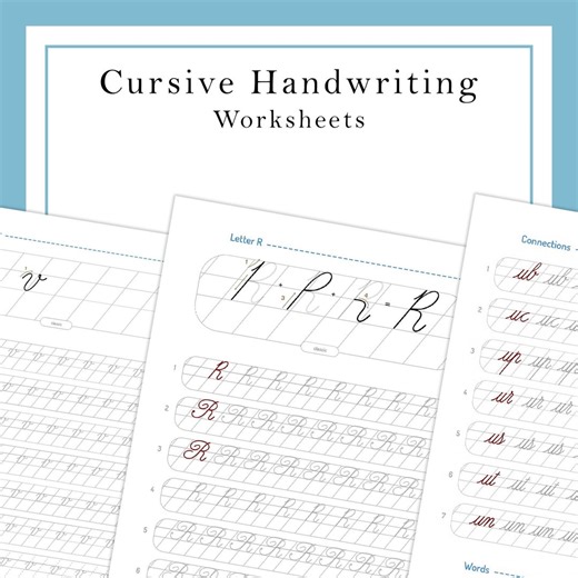 Schreibschrift Arbeitsblätter - Etsy Schweiz