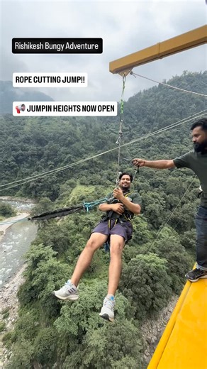 Rishikesh Bungy Adventure on Instagram: " JUMPIN HEIGHTS NOW OPEN NEW ACTIVITY ADDED: ROPE CUTTING JUMP Rishikesh Bungy Adventure DM FOR BOOKING YOUR BUNGY NOW!!! #bungy #bunjee #bunjeejumping #thrill #thriller #trending #viral #trendingreels #viralreels #reels #reelitfeelit #instagram #instadaily #instasayri #instamood #explore #explorepage #art #guljar #gulzar #photo #picooftheday #sky #skydiving #sports #sport #height #fly"