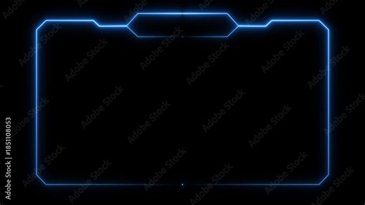 live RCE streaming neon frame animation box frame neon frame live streaming game live Stream overlay animation for live streaming video Titles 4k animation . isolated on transparent background.