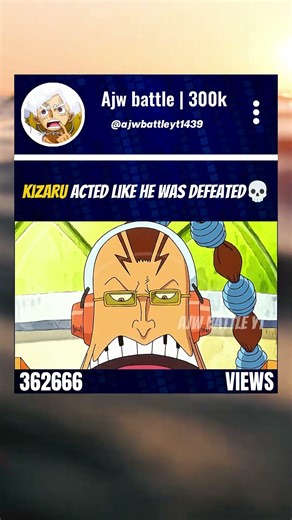 Kizaru Acted Like He Was Defeated💀 #onepiece #kizaru #apoo