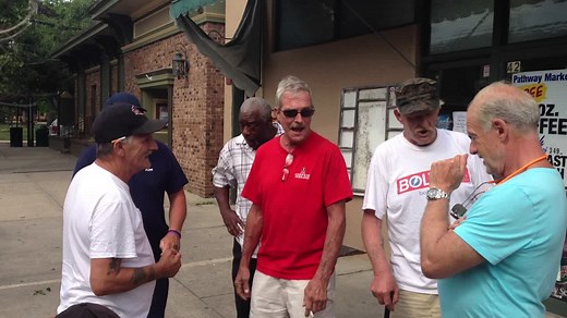 Looking for an echo: The Emburys find that acapella street corner “Doo-Wop” sound  in Ocean Grove.