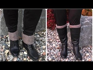 Reversible Boot Cuffs ~ Addi, Sentro, Circular Knitting