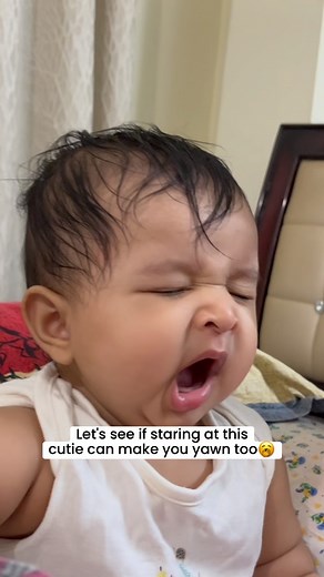 Raya on Instagram: "Type YES in the comments if watching this adorable video made you yawn too! Yawn,Baby yawn | yawning | sleepy baby | baby | baby girl | cute baby | baby girl | baby reaction | reaction | Type YES in the comments if watching this adorable video made you yawn too!"
