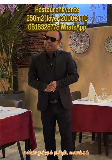 Restaurant vente 250m2 ,loyer 2000€TTC 0616328778 WhatsApp 100 place #pizza #jiboombaa #tamil #pasta #vente