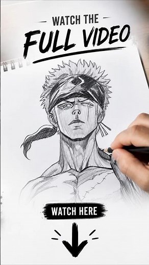 Drawing a Bandana Warrior | Anime Sketch
