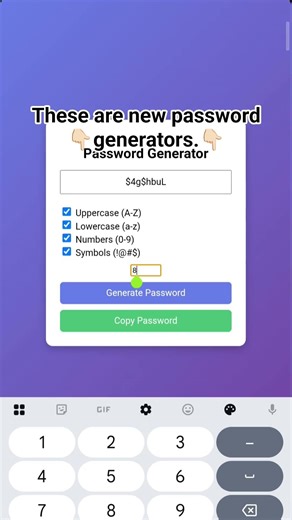 password generator. #codingforbeginners #websitedevelopment #physicswallah #websitecreate #coding
