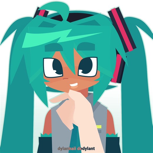 face scan trend this was fun to do #hatsunemiku #vocaloid #animation #animationmeme #fyp