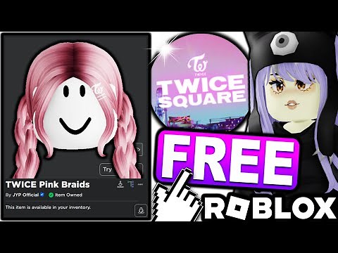 FREE ACCESSORY! HOW TO GET TWICE Pink Ombre Braids! (ROBLOX TWICE SQUARE EVENT)