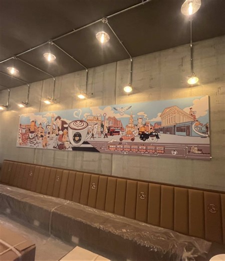 TexSign Fabric Print for Besa Coffee in Birmingham