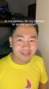 Grammar 101: in my opinion, on my opinion or for my opinion? 🤔 #fypシ゚viral #Grammar #English #englishteacher #Guro #teachertok #opinions #grammar101 @highlight Your Pru Master Your Host Aaron Dy | Aaron Dy