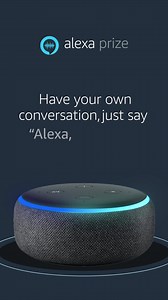 3.6K views · 1.1K reactions | University teams are competing in the Alexa Prize SocialBot Grand Challenge to build conversational socialbots that can engage with humans for 20 minutes on a range of topics. Help students improve their bots via your Alexa device. Say, “Alexa, let’s chat.” | Amazon Science | Facebook