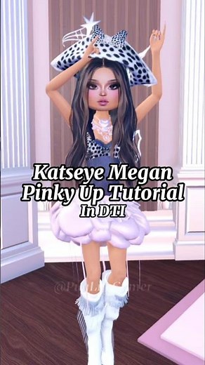 KATSEYE MEGAN PINKY UP TUTORIAL 🥰 DRESS TO IMPRESS #roblox #dti #dresstoimpress #viral #shorts