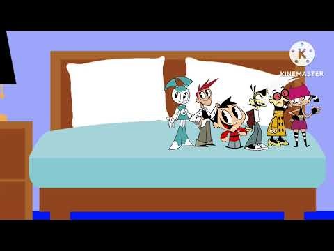 Teenage robot ten in the bed