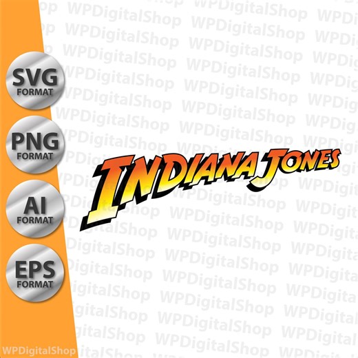 Indiana Jones Logo | Digital Download | SVG PNG PDF | Movie Wall Art - Etsy