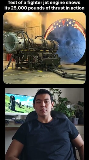 fighter jet Engine test V 🚀. Credit by:Jupiter TV