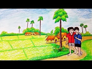 How to draw Late Autumn Scenery.Step by step(easy draw)