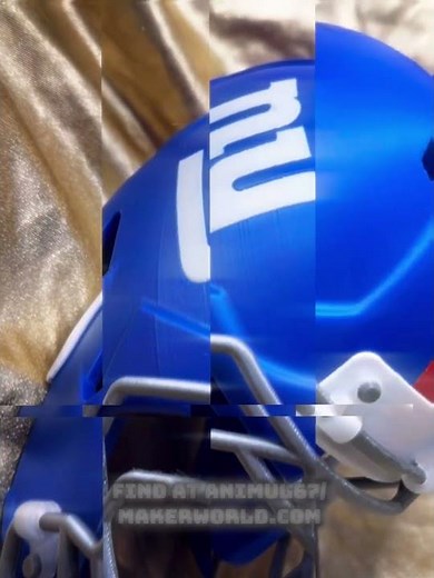 3-D printed football helmet (making custom helmets) at makerworld.com/@animuL67 #shorts