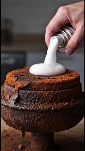 Rusty Iron Fence Nail #asmr #cleaningspray #satisfying