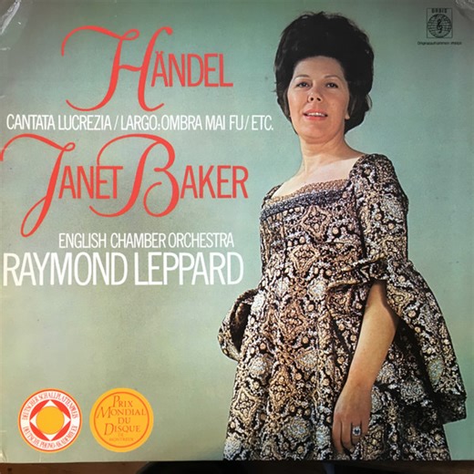 Handel, Janet Baker, English Chamber Orchestra, Raymond Leppard - Cantata Lucrezia / Largo:Ombra Mai Fu / Etc.
