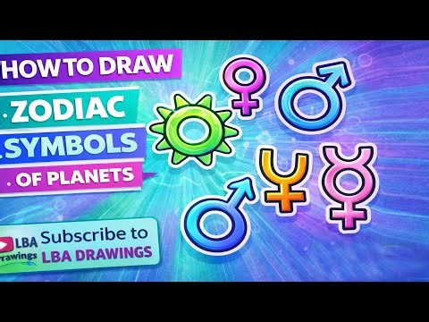 How To Draw Zodiac and astrology symbols of planets