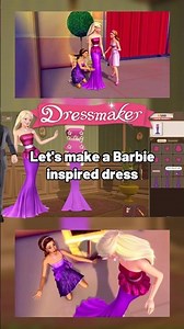 Let’s make Barbie’s dress from a fairy secret in Dressmaker game 🎀 #dressmaker
