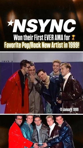 *NSYNC_Archives - A JC Chasez 💖 - *NSYNC ⭐️ - PWF 🧡 Fan Page ✨️ on Instagram: "On January 11, 1999, *NSYNC won their first-ever American Music Award for Favorite Pop/Rock New Artist at the AMAs 🏆🥳 The excitement and genuine joy on their faces says it all 🥹you can feel how much this moment meant to them. A huge milestone and the start of something truly special!! 💙✨ PS. those puffy jackets were pretty iconic 😂💯 Would this outfit fly today?? @jcchasezofficial @realjoeyfatone @lancebass @ia