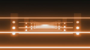 Row of parallel bars casting orange light rays - Free Stock Video