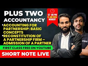Plus Two Accountancy | Module 1 : Short Note Live | Exam Winner