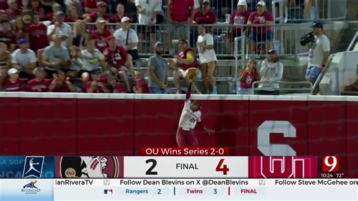 OU Softball Advances To Women's College World Series With 4-2 Win Over Florida State