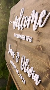 Wedding Welcome Sign - Personalized Wedding Welcome Sign - Wood 3D Sign - Welcome to Our Forever - Wedding Decor #3DWS02 - Etsy