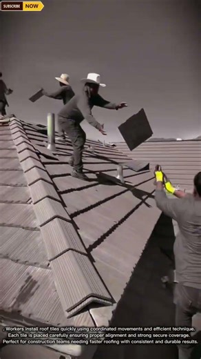 Efficient Roof Tile Installation Technique for Fast Covering and Secure Roofing in Residential