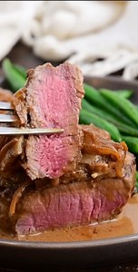 Steak Diane is a classic filet mignon recipe that is first pan-seared to your perfect temperature and then, topped with an amazing cream sauce. This signature sauce features shallots, mushrooms, Dijon mustard, Worcestershire sauce, reduced beef stock, cream, and finished with a cognac set ablaze! Comment "recipe please" for a direct link! #steaknight #steakdinner #steaklover #steakdiane #filetmignon #steaksauce #mushroomsauce #willcookforsmiles | Will Cook For Smiles