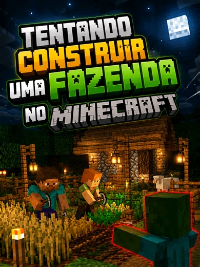 Minecraft sobrevivência: fazendinha com Miguel e o Papai