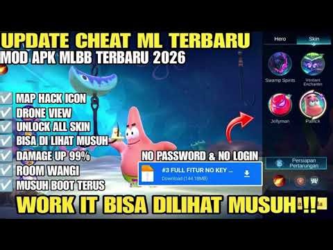 ML MOD MENU MLBB CHEAT NEW UPDATE - MAP HACK / UNLOCK ALL SKIN / NO KEY / NO EXPIRE / SAFE 100%