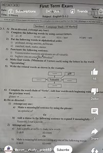 rorlalialsDate\squareSubscriptionsFirst Term ExamTime: 3 H... | Filo