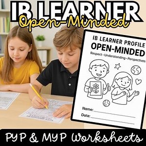 IB Learner Profiles Printable | Open-Minded Activities & Worksheets | PYP IB