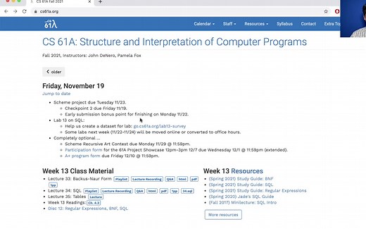 Berkeley CS61A Fall 2021 续
