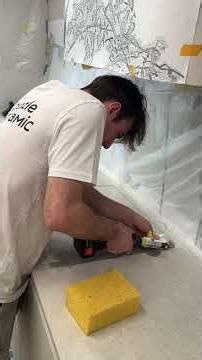 I'm installing an induction cooktop into a porcelain countertop #remroomsk